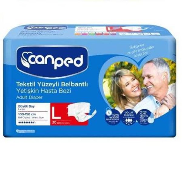 CANPED TEKSTİL YÜZEYLİ BELBANTLI YETİŞKİN HASTA BEZİ